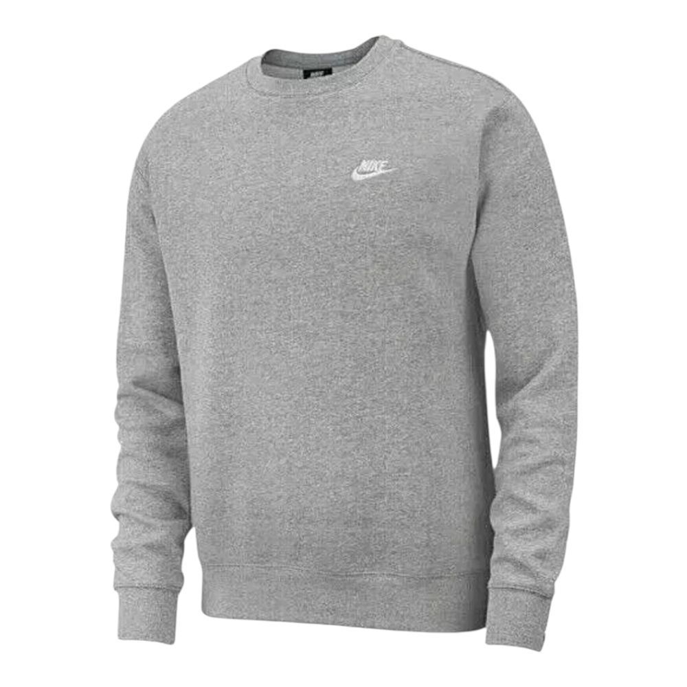 Nike Sportswear Men's Grey Heather /  White Club Fleece Crew FN3886-063 Size XXL